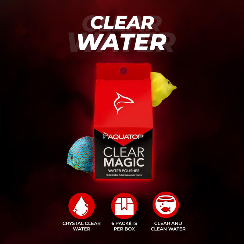 Aquatop Clear Magic Water Polisher - Safe for Freshwater and Saltwater Aquariums - May be added once a week - Easier Pick up by your Aquarium 2.4 x 1 x 3.7 inches Whites & Tans