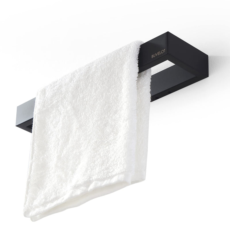 Towel Ring, Modern Square Towel Holder for Bathroom Wall Mounted, Matte Black, 073050-MB Ler Series Square Hand Towel Holder - Ler Series
