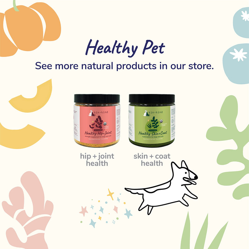 kin+kind Dog Supplement Powder - Cranberry Supplement for Dogs and Cats for Healthy Immunity - Cat & Dog Bladder Support - Natural Formula with Organic Cranberry, Blueberry and Coconut - Made in USA 4 Ounce (Pack of 1) - PawsPlanet Australia