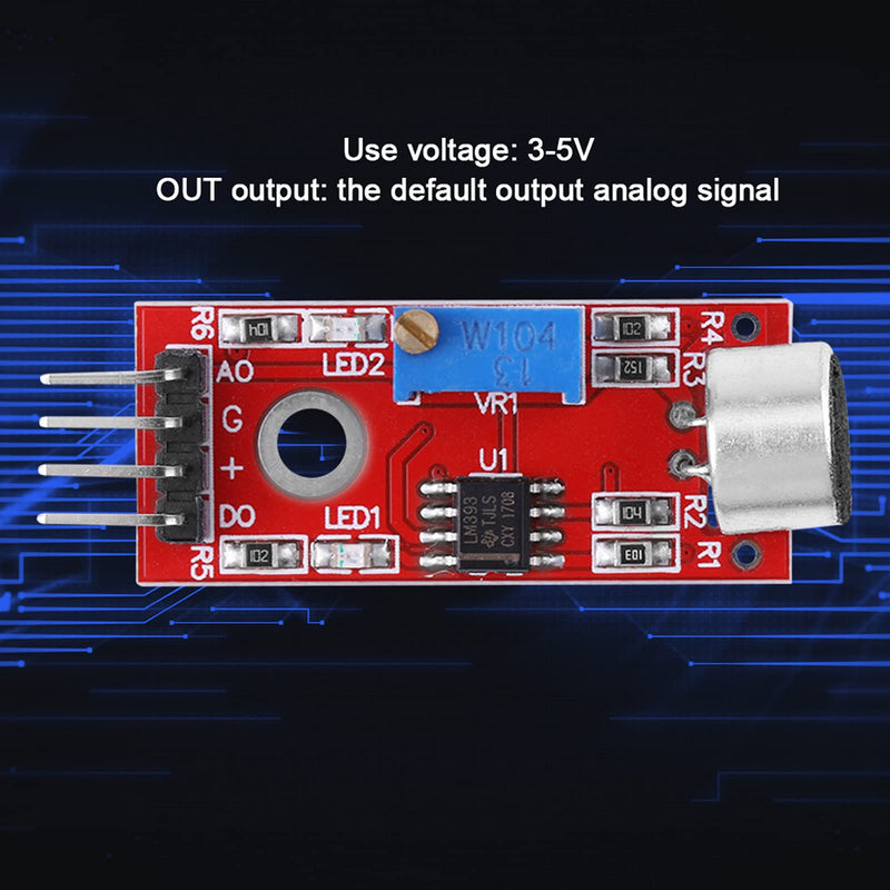 Eujgoov DC 3.3V/3.5V Microphone Amplifier Sound Sensor Sound MIC Voice Module 20dB Fixed Gain