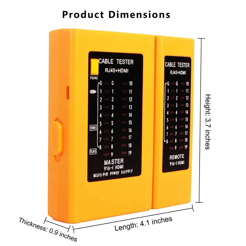 HDMI Cable Tester & RJ45 Network Cable Tester Tool Portable High Definition Multimedia Interface RJ45/cat5 cat5e cat6 cat6a UTP Ethernet LAN Wire Continuity Checker