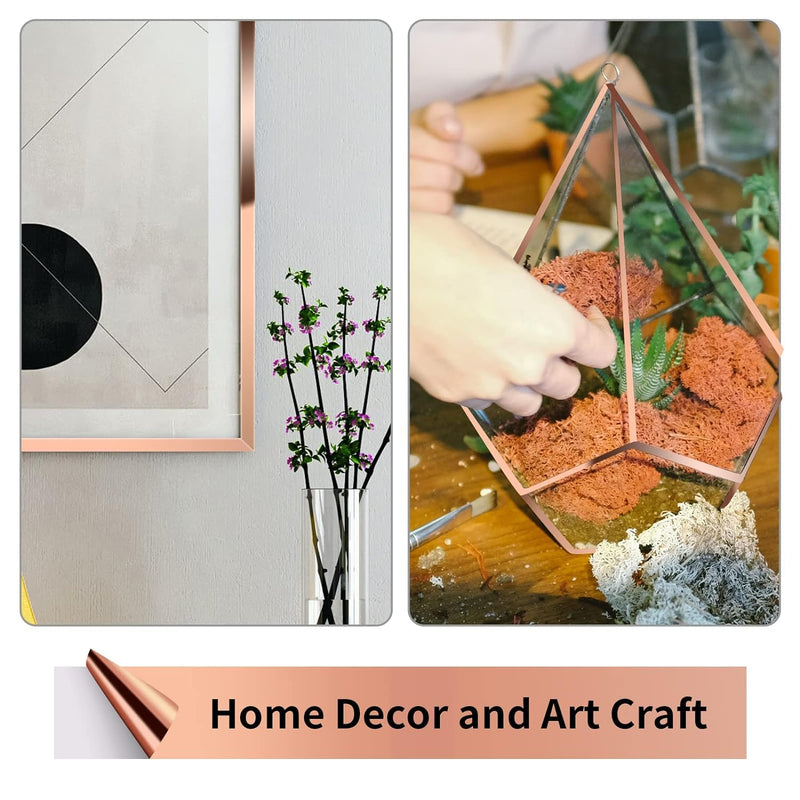 3 Pack Copper Foil Tape, 3 Size Double-Sided Conductive Copper Tape for Stained Glass, DIY Handicrafts, Crafting, Guitar