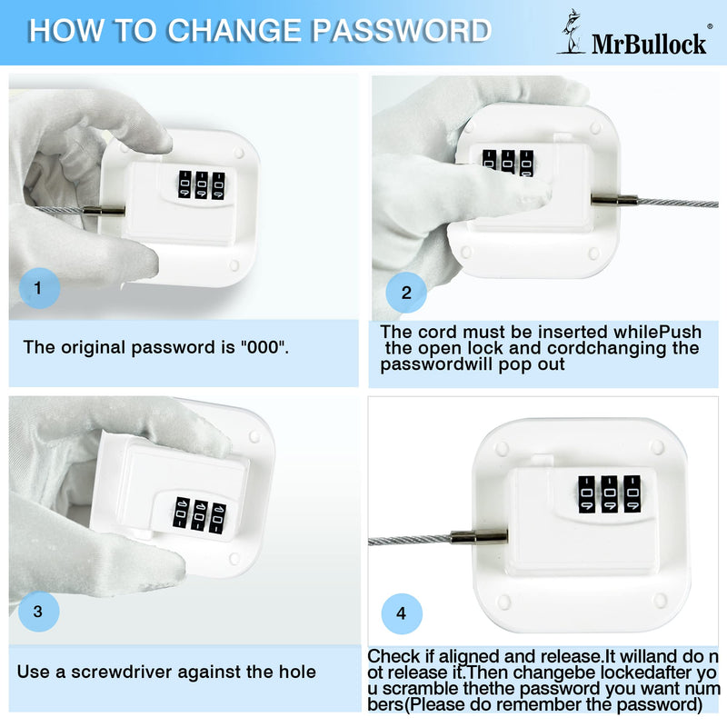 Refrigerator Lock Fridge Locks for Kids Keyless Child Safety Cabinet Locks for Cabinets Closets Drawers Window Electrical Appliances White 3 Pack