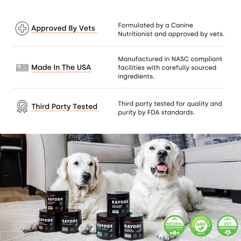 Joint & Recovery | 2-in-1 Joint & Muscle Chews. Help Reduce Pain & Increase Daily Activity. Helps with Arthritis and Pain Prevention. Tasty Trout Flavor.