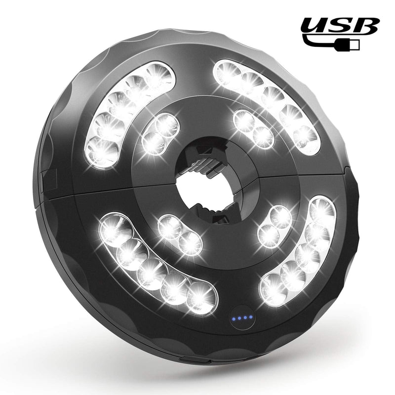 Umbrella Light, Patio Umbrella Lights 3 Brightness Mode 28 LED at 220LM, Built-in Lithium Battery Operated, Patio Umbrella Cordless Light for Camping Tent or Outdoor Use