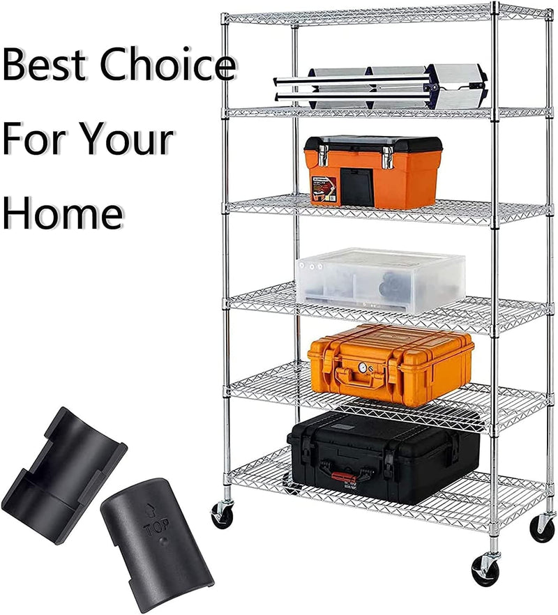 Wire Shelf Clips Shelving Sleeves - 8 Pack Shelf Lock Clips for 1" Post- Shelving Sleeves Replacements for Wire Shelving System 8Pack