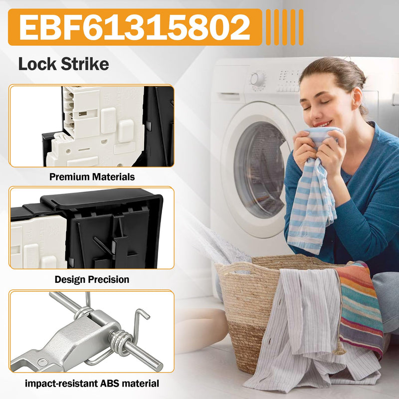 EBF61315802 MFG63099101 Washer Door Lock & Strike Kit for LG Kenmore WM4000HWA WM3670HVA WM3770HVA | WM3600HVA WM8000HVA EAP7792232 PS7792232 AP5672154 2667085 EBF62534401 Washing Machine