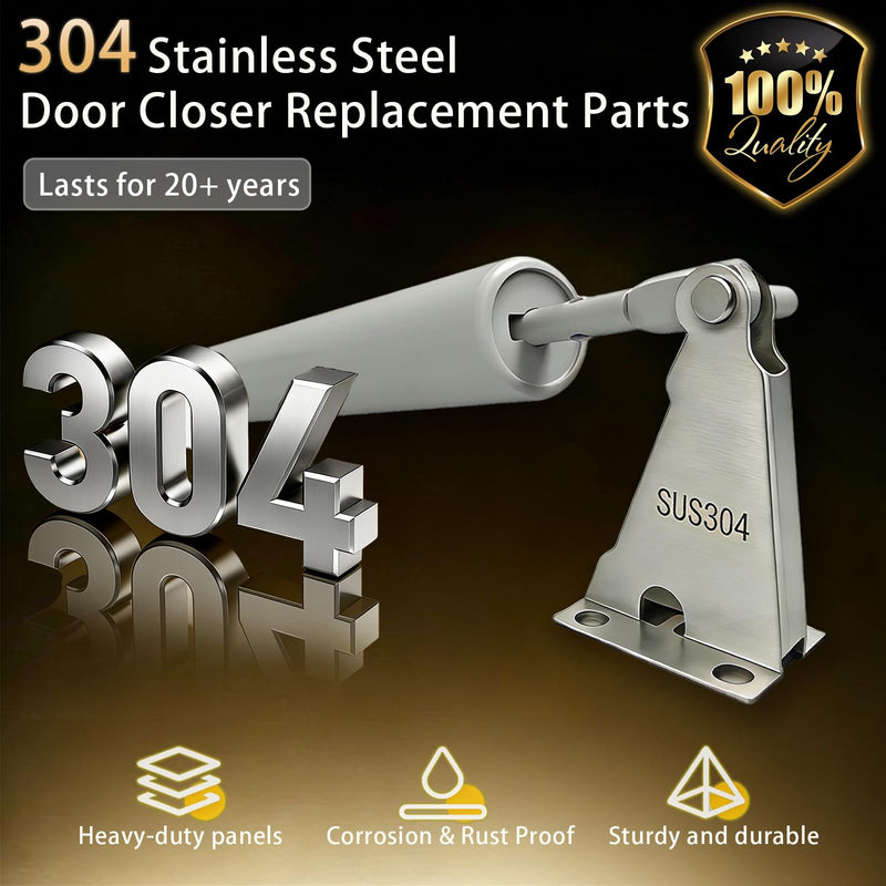 Screen Door Closer, Storm Door Closer,304 Stainless Steel Material,Lasts for 20+ Years, specifically Designed for Screen Doors and Storm Doors, 1 Pack