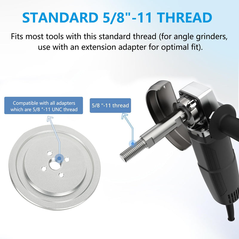 Aluminum Safety Flange Kit for Airway Buffing & Polishing Wheels, Quick Insertable Safety Flange Kit fits 3" Center Plate Airway Buffing Wheels & 5/8" Arbor Hole Model A