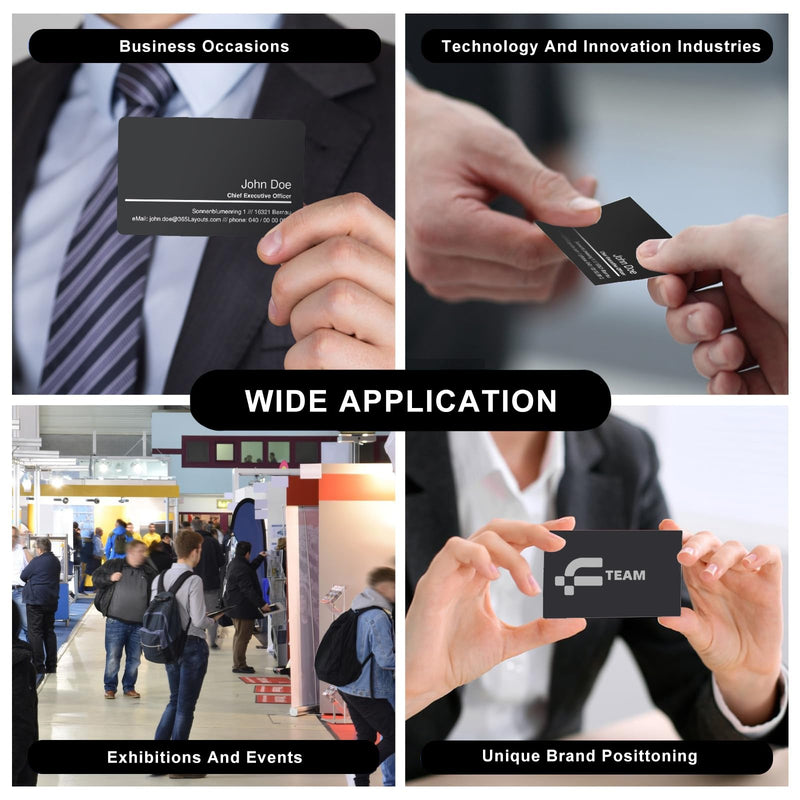 AENBUSLM Laser Engraving Blanks, 200pcs Black Aluminum Alloy Sheets for CNC Engraving, Laser Crafting, Multipurpose Metal Business Cards. DIY Gift Cards, 85 x 55x 0.2mm Thickness (Black-200pcs) Black-200pcs