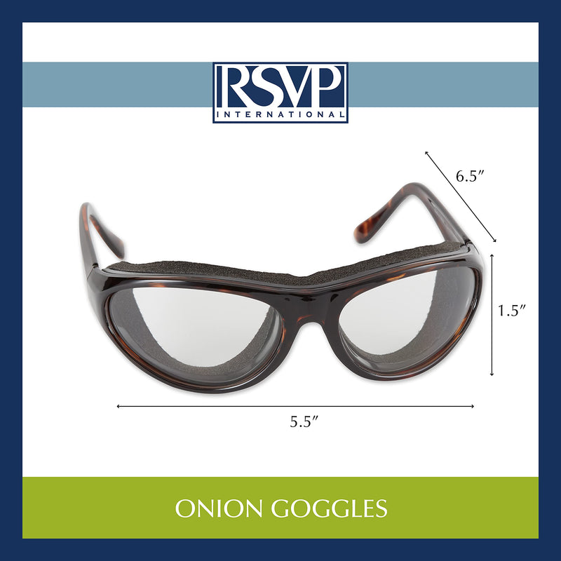 RSVP International Onion Goggles, Fog Free Lenses, Safely Prepare Food Without Tears Red