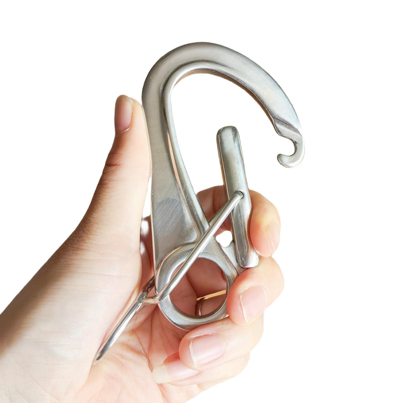 Stainless Steel 316 Butt Hook Kayak Boat Mooring Hook, Docking and anchoring Equipment Safety Protection Hook, Quick Release Hook 2