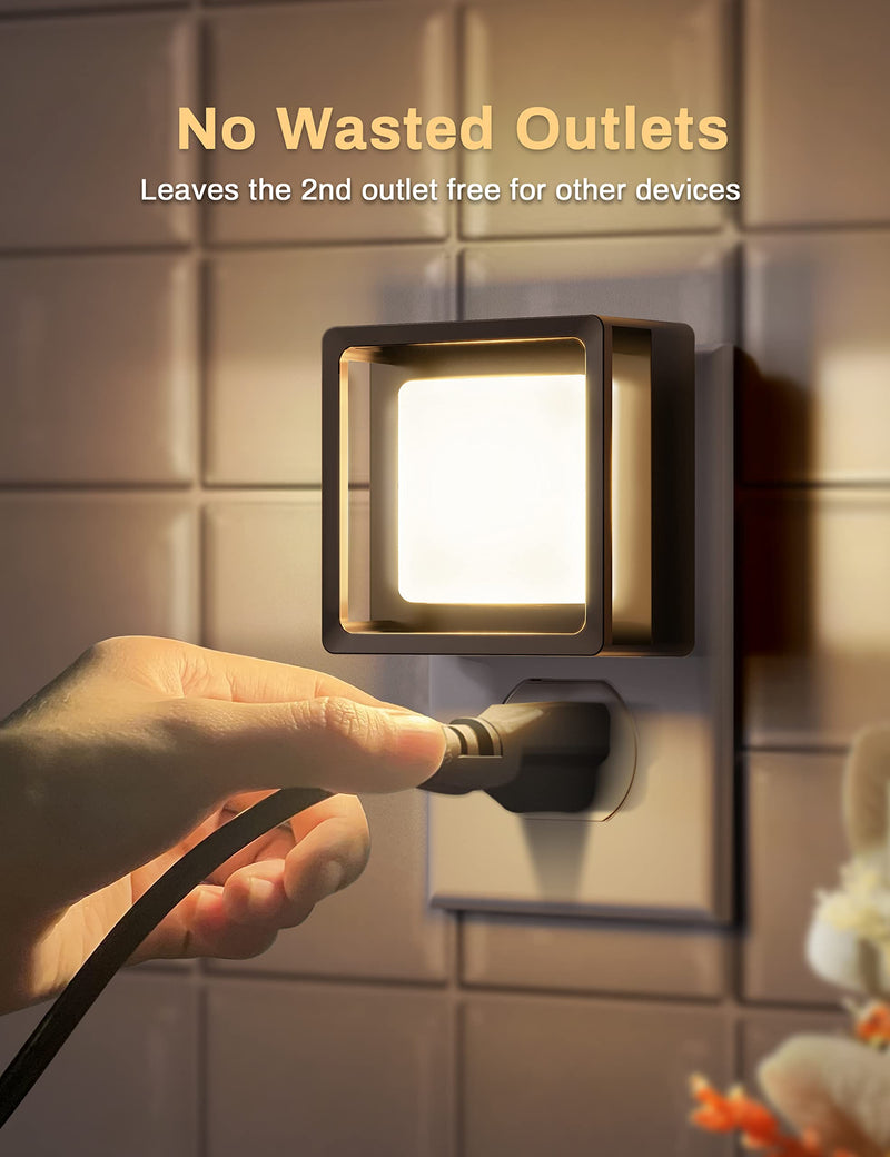 DORESshop LED Night Light, Night Lights Plug Into Wall [2 Pack] with Dusk-to-Dawn Sensor, Dimmable Nightlights, Adjustable Brightness for Bathroom, Hallway, Bedroom,Kids Room,Stairway,Soft White Soft White