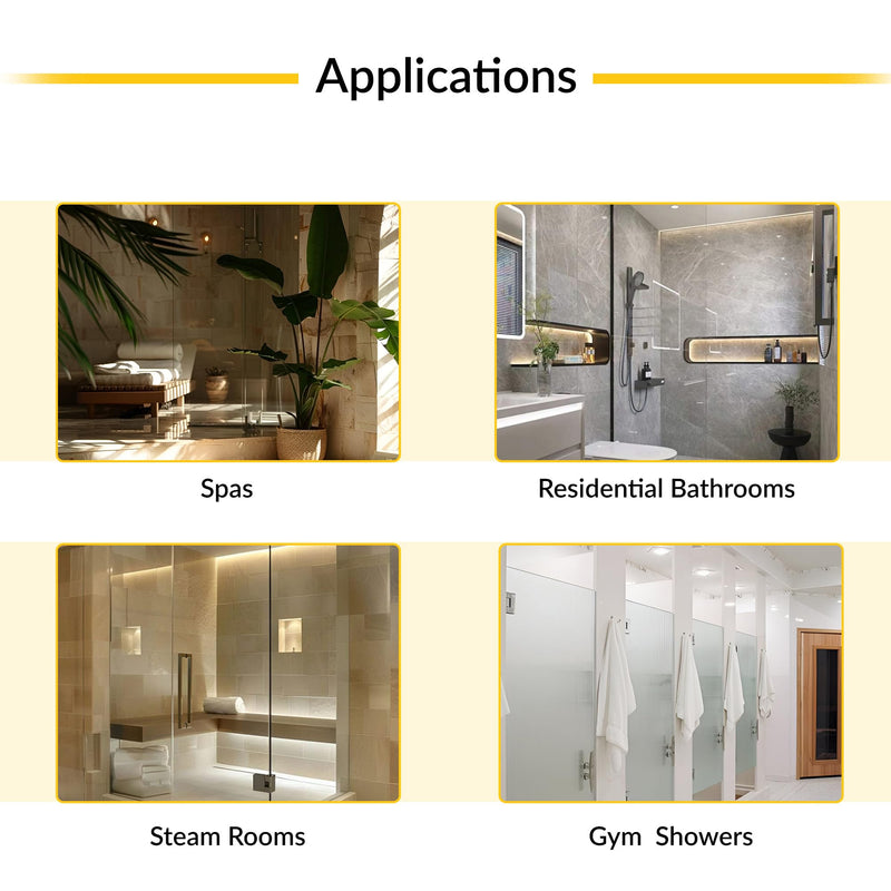 Brixwell 180 Degree Glass to Glass Standard Hinge, Brushed Bronze Finish