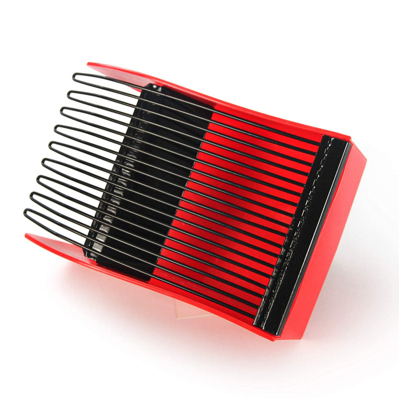 GUGULUZA Berry Picker with Metallic Comb, Plastic Blueberry Picker Scoop with Ergonomic Handle, Huckleberry Picking Rakes for Easier Berry Harvester, 9" x 5.5" (Black&Red) Black&Red