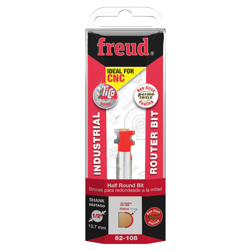 Freud 82-108: 3/32" Radius Half Round Bit with 1/2" Shank