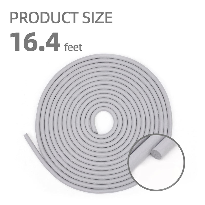 Backer Rod 1/8 Inch,Foam Backer Rod Caulk Saver for Gaps and Joint Concrete Filling,16.4Ft Grey Concrete Expansion Joint Filler (1/8 inch * 16.4 feet) 1/8 inch * 16.4 feet