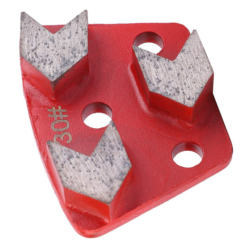 3PCS Trapezoid, Floor Grinder Trapezoid Grinding Concrete/Cement/Paint Floor Grinding Pad Disc #30 Grit Metal Scraper for Grinder Floor Concrete