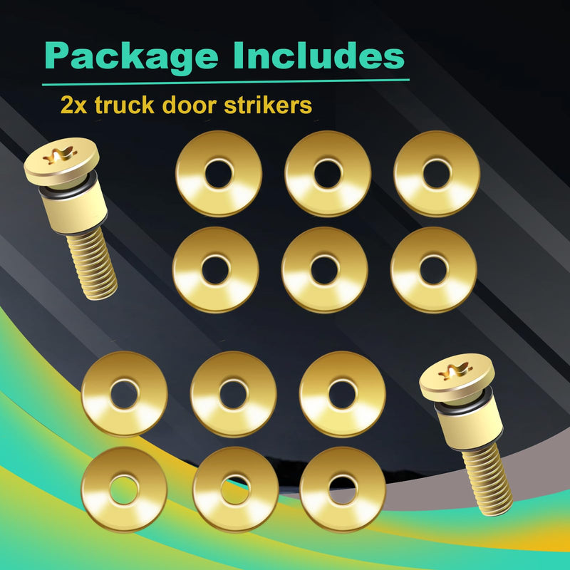 2 PCS Door Latch Striker Bolt Kits，Door Striker Kits Compatible with Freightliner Century Columbia FLD All Years Replace# A1837204000 A18-19877-000