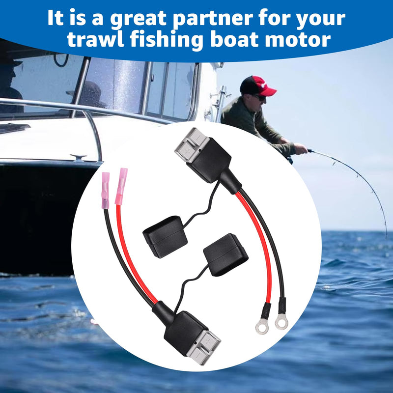 Trolling Motor Quick Disconnect Plug for Trolling Motor Quick Connect | 12V/24V Marine Battery Trolling Battery Quick Plug, 8-Gauge Marine Grade Quick Connectors Wire