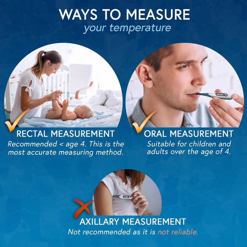 iProven Oral Thermometer, Measures in 10 seconds with flexible tip and fever alarm, Digital Medical Thermometer for adults, kids and toddlers - DTR-1221A 1