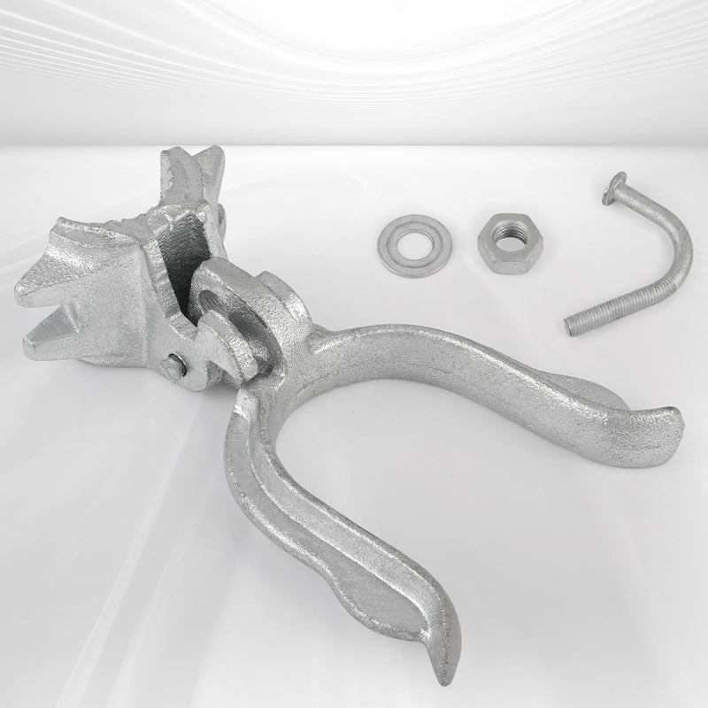 Chain Link Fence Gate Fork Latch - Commercial Heavy Duty - Malleable - Galvanized Gate Latch with Hole for Padlock (1-7/8" x 2-7/8") 1-7/8" x 2-7/8"