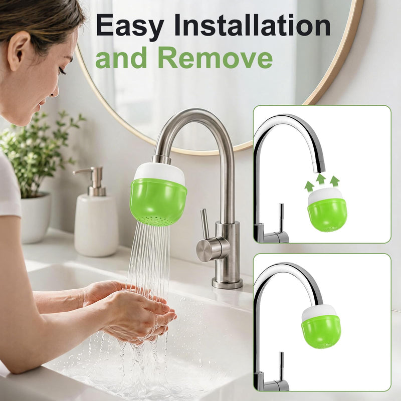 M METERXITY 2-Pack Mushroom Shaped Faucet Water Filter, Green