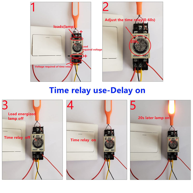 DC12V H3Y-2 Delay Timer Time Relay 0-60S Second & Base Socket DPDT 8-Pin (DC 12V)