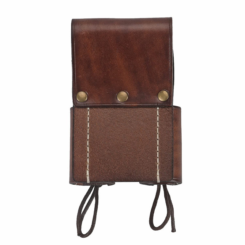 TOURBON Leather Tool Organizer Bull Pin Holster Wrench Hammer Holder Brown