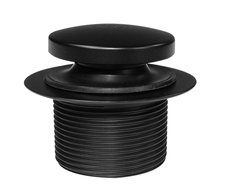 Westbrass 593144-62 14" Black Tubular Bathtub Waste & Overflow Assembly with with Tip-Toe Drain Plug and 2-Hole Faceplate, Matte Black 1-Pack