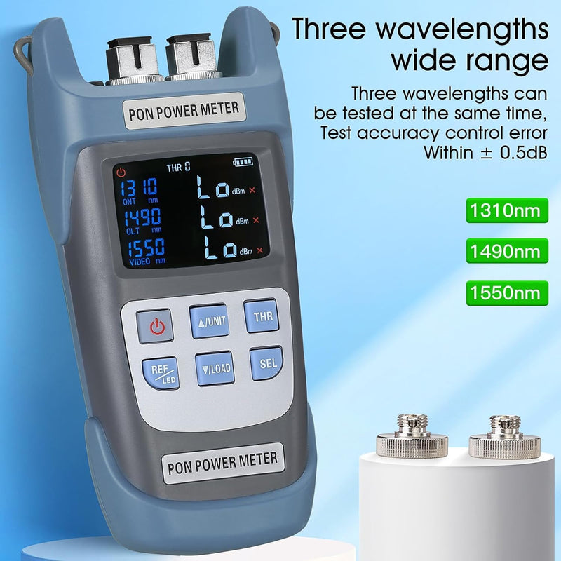 Fiber Optic PON Optical Power Meter A-330A SCAPC FCAPC Interface PON Network Tester 1310nm 1490nm 1550nm Fiber Network Tester PON Optical Power Meter Testing Tool
