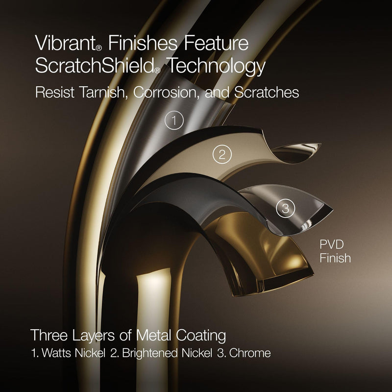 Kohler 35935-CP Buckley™ Wall-Mount Bath spout with Diverter, Polished Chrome Rectangular