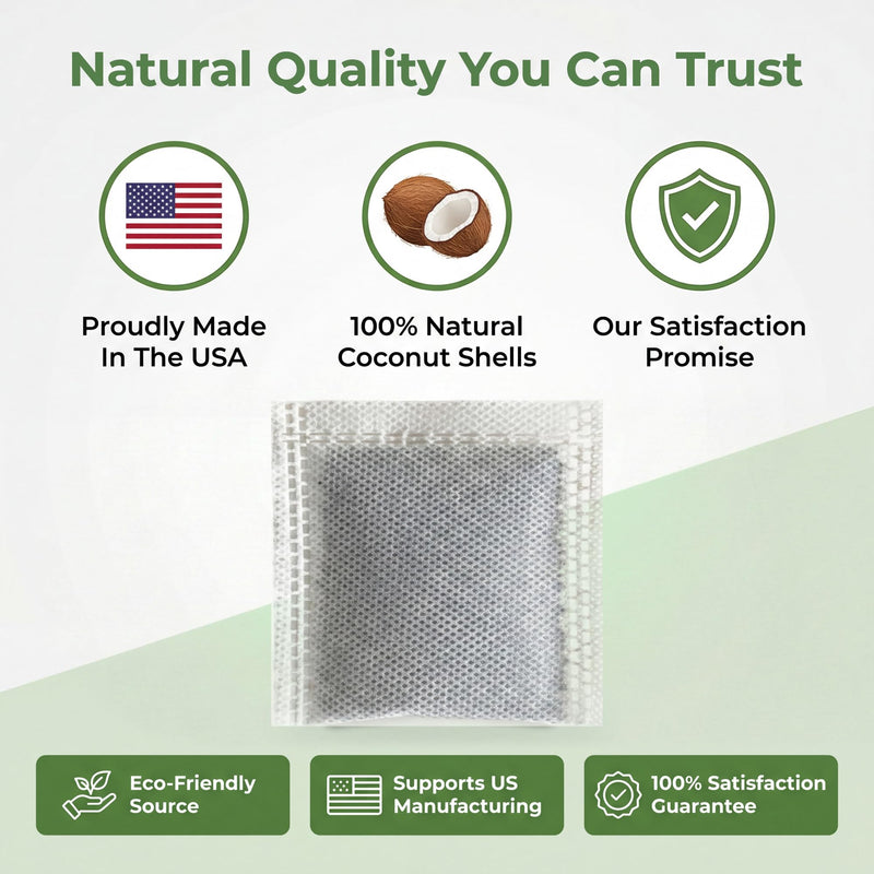 Green Piece® Water Distiller Filters Compatible with Waterwise 3200 & 8800, 8500 | EcoWater EWS-US 500/800 | Kenmore 625-344800/344810 | Coconut Charcoal Post-Filter Bags 4"x3" | 12 Pack | Made in USA