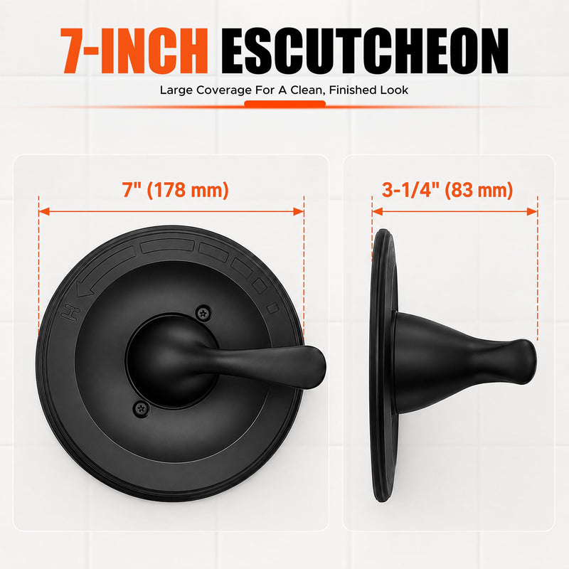 T13020 Shower Trim Kit with RP46074 Cartridge, Matte Black Valve Trim