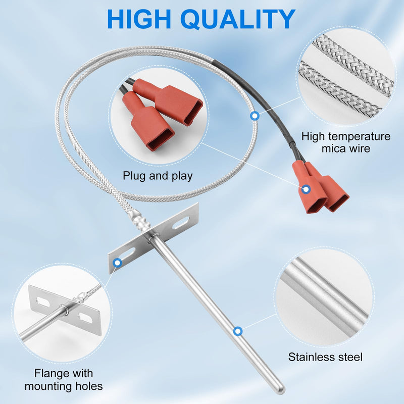 70224 RTD Temperature Probe Sensor, Pellet Grill RTD Temperature Sensor Probe Replacement for Pit Boss 340 and 440 Pellet Grills