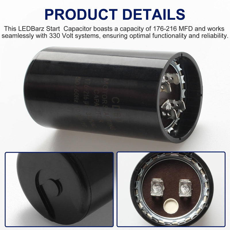 CPT00320 176-216 MFD 330 Volt Capacitor Replaces Trane Capacitor. Specific fit for American Standard Units, Heat Pump and HVAC Units