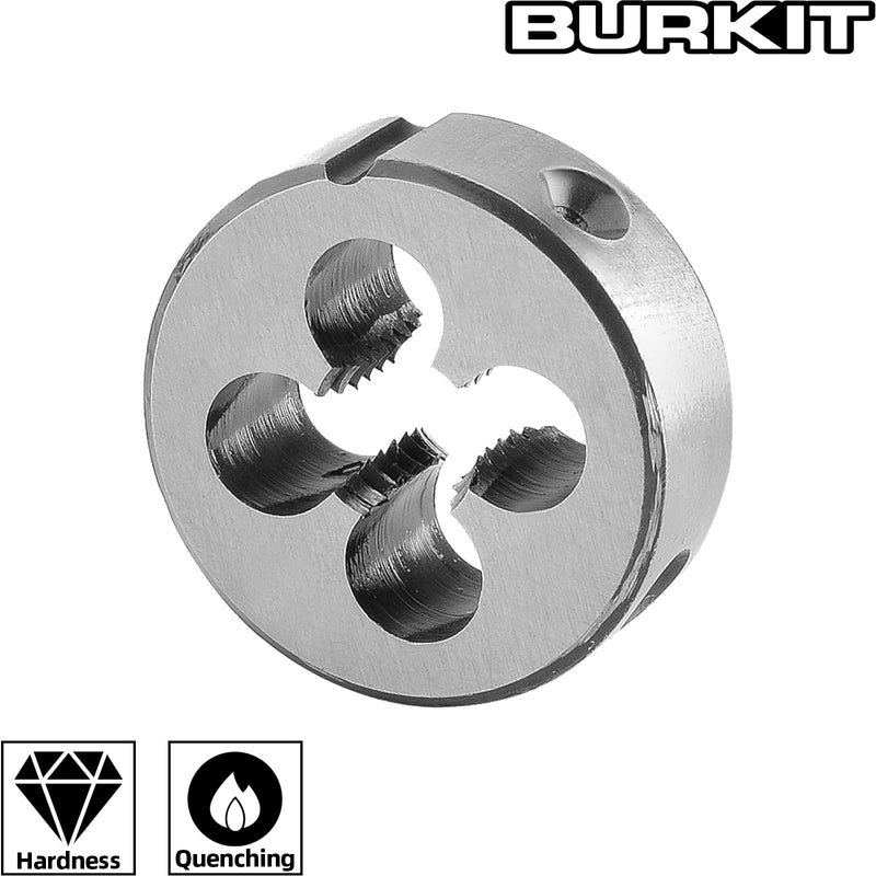 Burkit 5/16"-24 UNF Round Threading Die, 5/16 x 24 UNF Machine Thread Die Right Hand