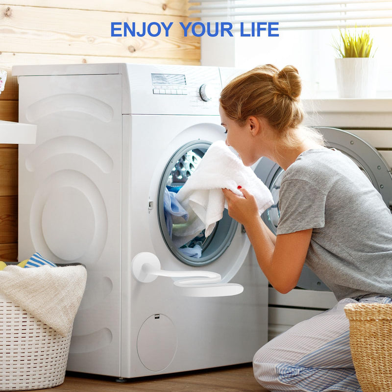 Upgraded Front Load Washer Door Prop, Easy to Use and Bend Washing Machine Door Prop Open, Flexible and Sturdy Washer Door Stopper Keep Your Washer Door Open Or Ajar to Prevent Odors, White