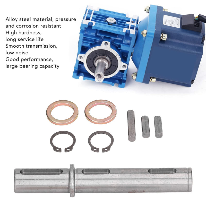 Alloy Steel Output Single Shaft, 18mm Diameter, 128mm Length with Smooth, Low Noise for Worm Reducer NMRV040 RV040 Nema34 Stepper Motor