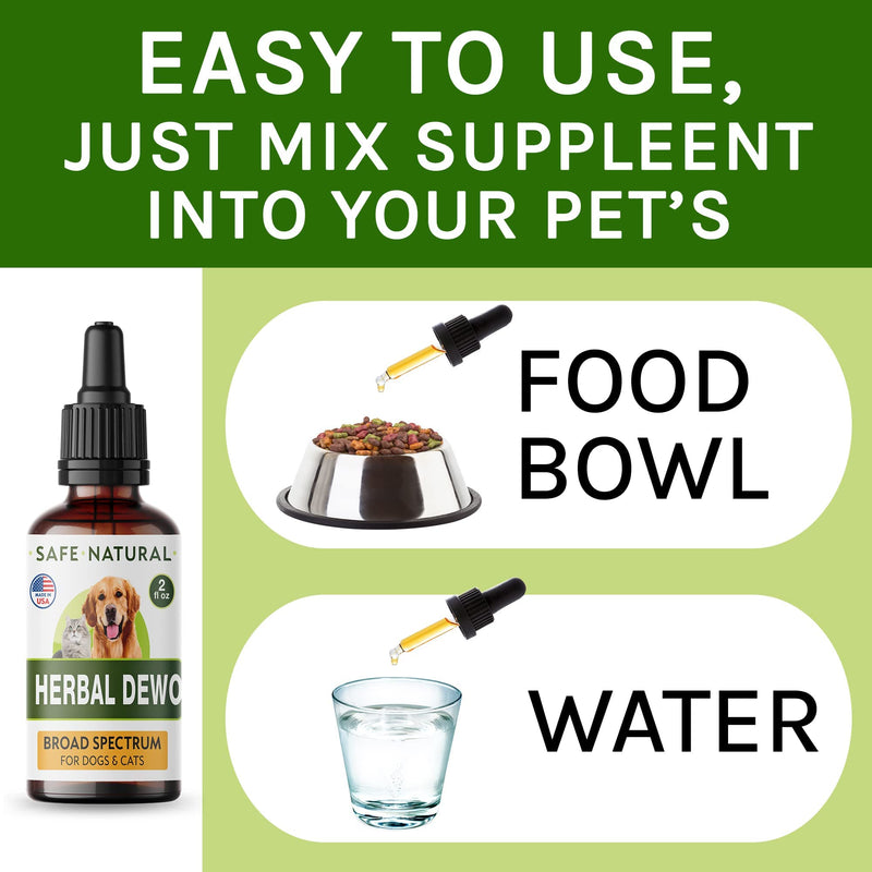 TwoFurFinds Liquid Herbal Cleanse for Cats and Dogs - Homeopathic Parasite Control for Pets of All Breeds and Sizes - Puppy and Kitten - USA-Sourced Ingredients - Preventative or Reactive - 2oz 2.0 Fl OZ - PawsPlanet Australia