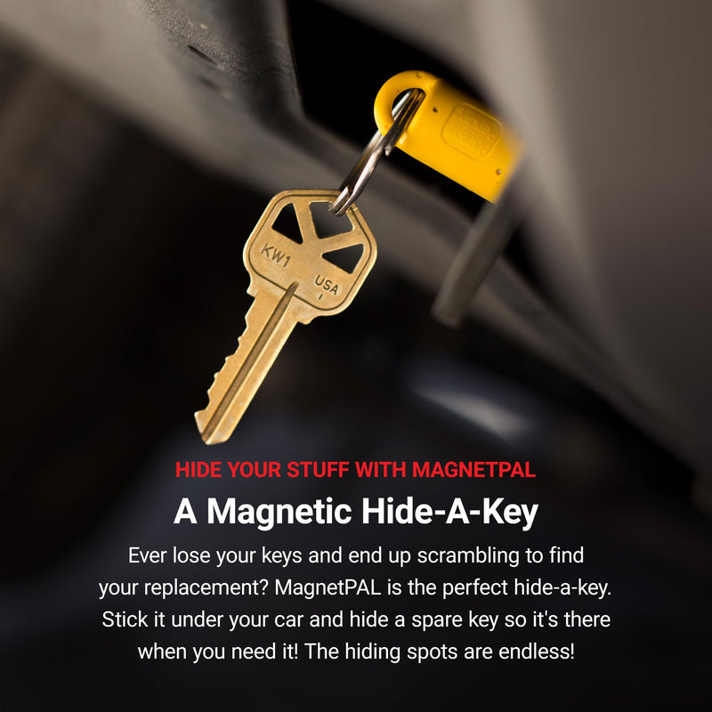 MagnetPAL Hide-A-Key, Magnetic Spare Key Hider With Most Powerful Magnet, For Cars, Trucks, SUVs