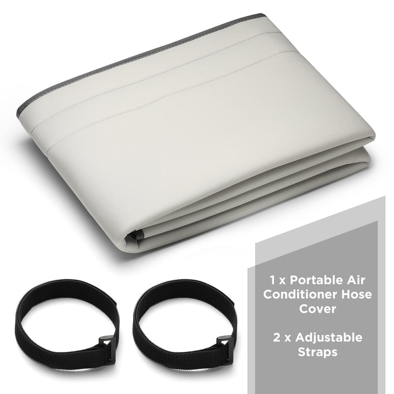 TURBRO Insulated Hose Cover with Adjustable Strips for Portable Air Conditioner, Fits for 5" & 5.9" Diameter Exhaust Hoses, Washable Cover for Exhaust Pipe Dust,Vent Hose