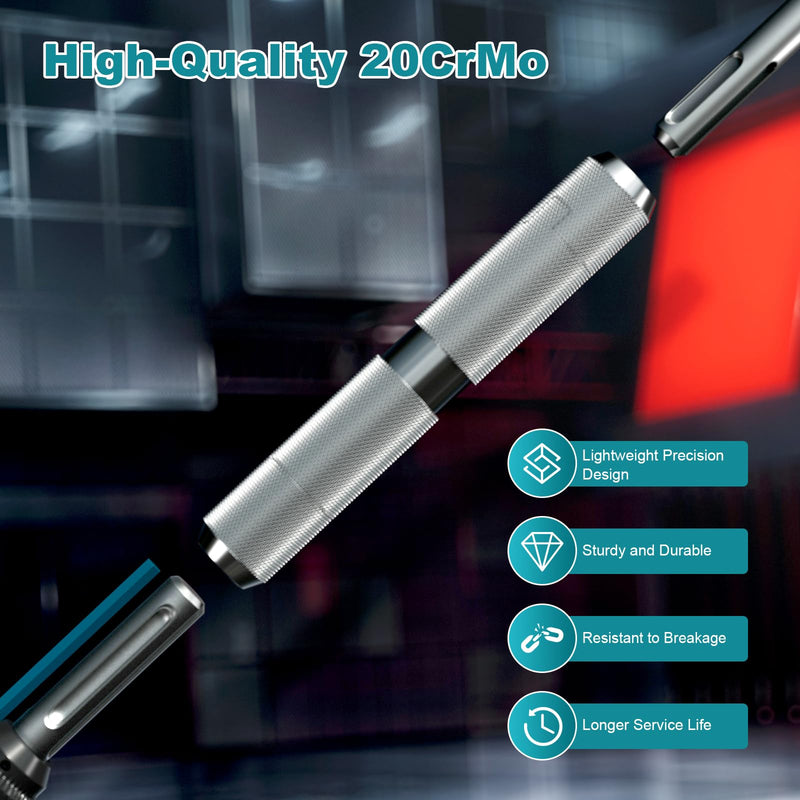 7.56 Inches Long SDS Max to SDS Max Adapter, for Rotary Hammer Adapted Tools, Extension Shaft, Drill Bit, Hole Saw