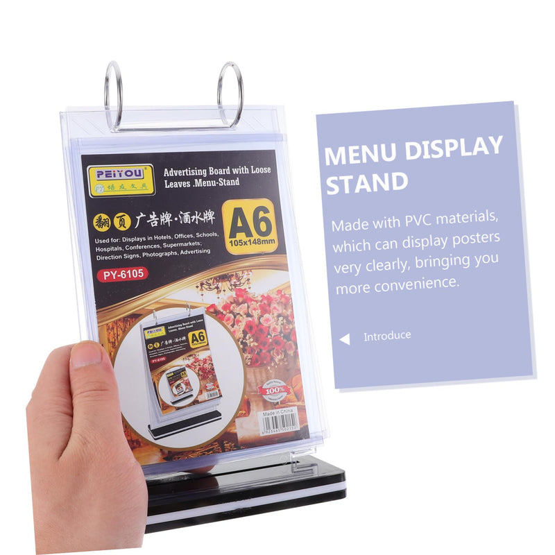 Poster Sign Holder Tabletop Bar Display Flip Menu Holder Desktop Display Stand Sign Picture Holders Flip Menu Stand Flip Sign Holder Poster Holder Paper Holder A4 Pvc Dining Table