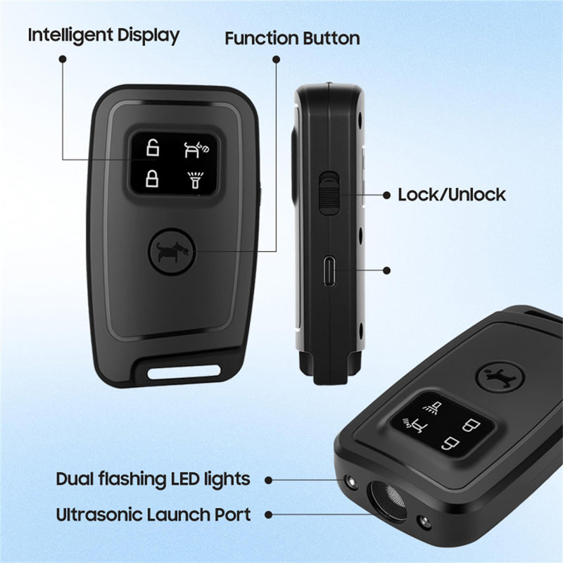 Dog Bark Deterrent Devices 2025 Ultrasonic Dog Repeller,Indoor Outdoor Bark Control Device with LED Flashlight,Barks No More Dog Training Device Tool,Black Black