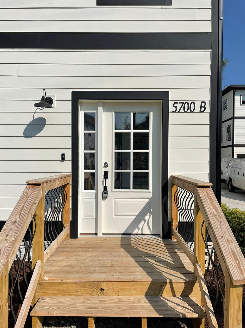 6 Inch House Home Address Street Numbers for Outdoor Indoor Exterior Building Apartment Yard Black Plastic, UV Resistant Number 0-9 Letter A-G (9) 9