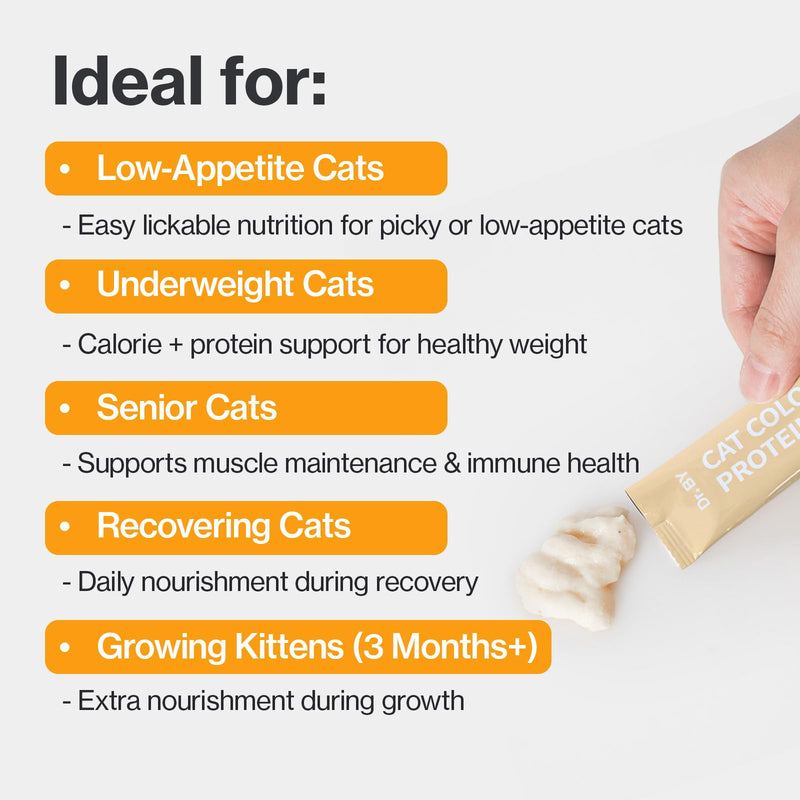 Doctor By Cat Colostrum Protein Cat Supplement Immune Support Muscle Growth, Gentle on Digestion for Kittens, Adult&Senior Cats with Goat Milk, Whey Protein Isolate, Colostrum Lickable Formula
