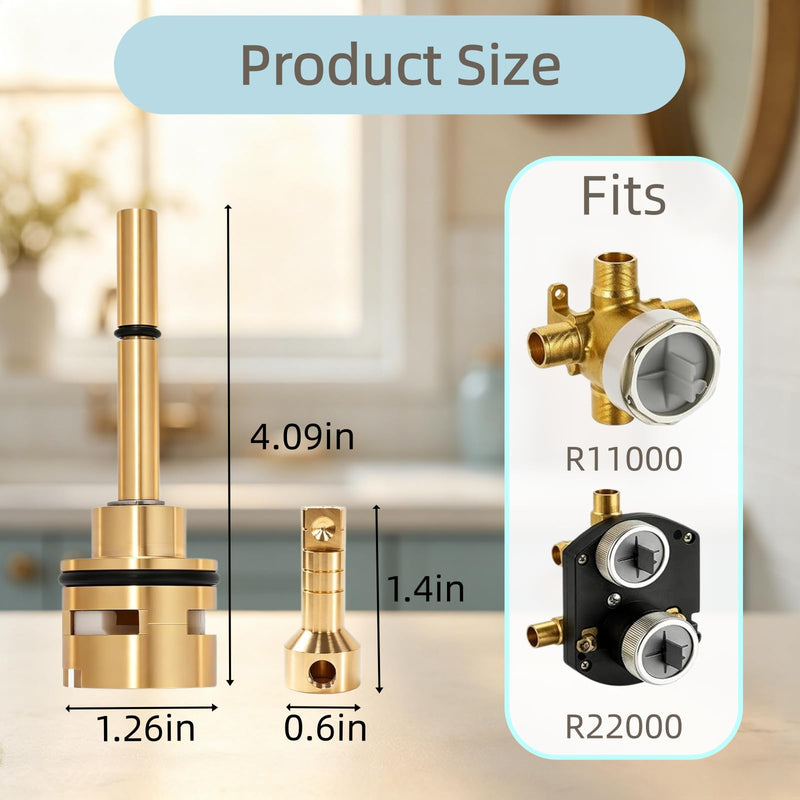 RP71718 3-Function Non-Shared Diverter Cartridge, Compatible with Delta R11000 R22000 R22000WS Valves, Brass Shower Diverter Replacement Kit with Installation Tools