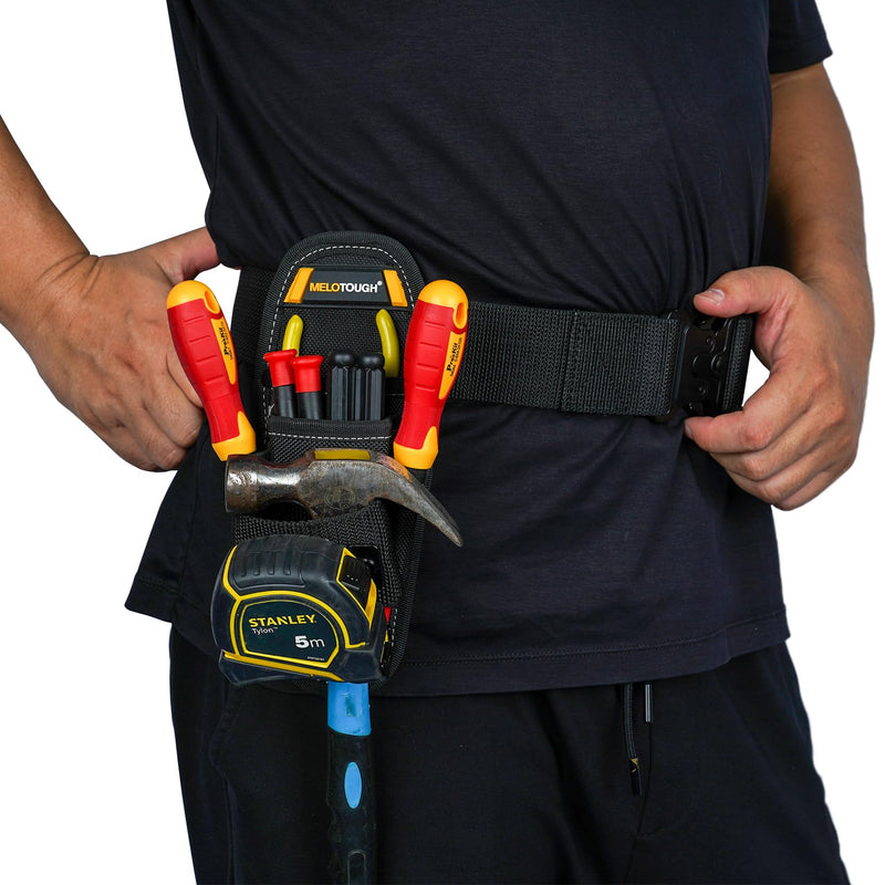 Small Tool Pouch with Belt Clip,Small Tool Holder Pouch, Min Work Organizer Tool Holster and Knife Holder 5 pockets