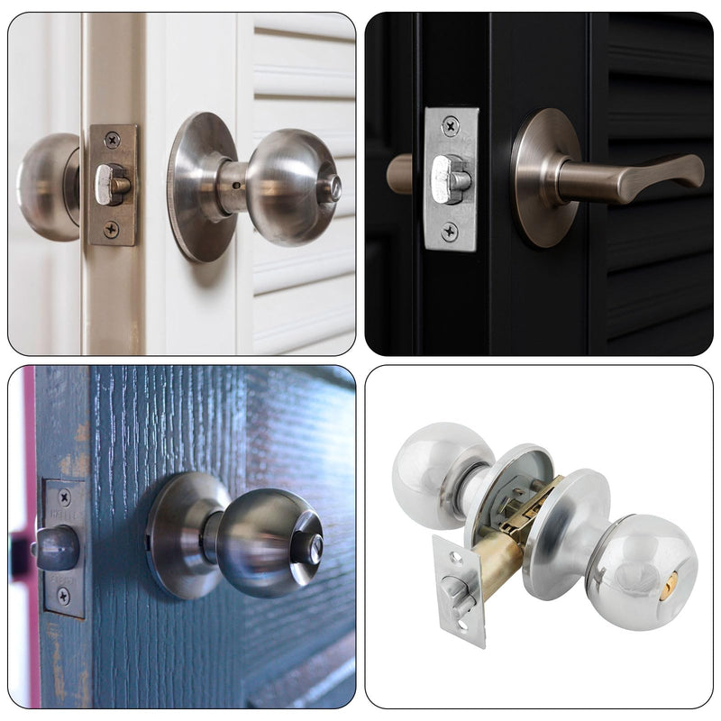4pcs Adjustable Deadbolt Latch 60/70mm(2-3/8" or 2-3/4"), Zinc Alloy Universal Replacement Interior Door Latches Durable Door Knob Parts for Lever Handles & Knob Tubular Mortice Locks